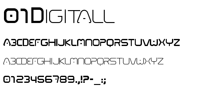 01 Digitall font